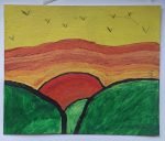 painting the sun montessori art activity